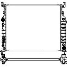 Радиатор охлаждения двигателя SAKURA AUTOMOTIVE 3311-8501 3741202 0073311850101 6D3 RQJN