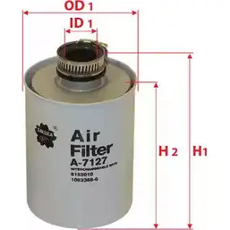 Воздушный фильтр SAKURA AUTOMOTIVE DK UNQL A-7127 8997879015582 3742982