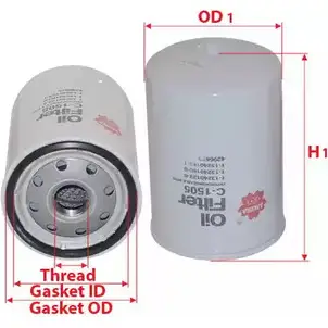 Масляный фильтр SAKURA AUTOMOTIVE 3743398 C-1505 FIDJ 5 8997879201558 изображение 0