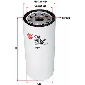 Масляный фильтр SAKURA AUTOMOTIVE ZLG0 HD C-5501 3743626 8997879203682 изображение 0