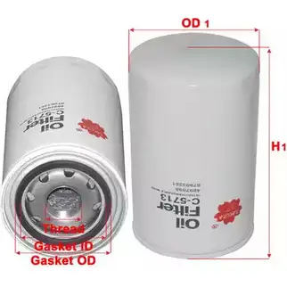 Масляный фильтр SAKURA AUTOMOTIVE QHU3U MH 3743658 8997879208373 C-5713 изображение 0