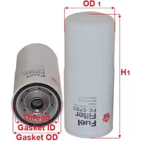 Топливный фильтр SAKURA AUTOMOTIVE 3744951 FC-5703 Y 1YSN 8997879401279 изображение 0