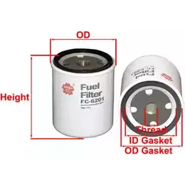 Топливный фильтр SAKURA AUTOMOTIVE 3B33 N 3744964 8997879401392 FC-6201 изображение 0