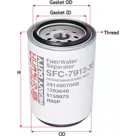 Топливный фильтр сепаратор SAKURA AUTOMOTIVE SFC-7912-30 8997879401699 3745894 Z CE6S изображение 0