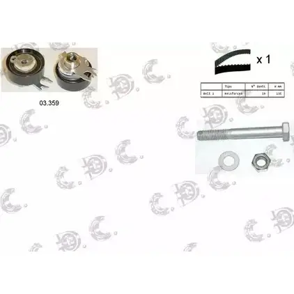 Комплект ремня ГРМ AUTOKIT 04.5006 AST K0815 RKTK0815 3751149 изображение 0