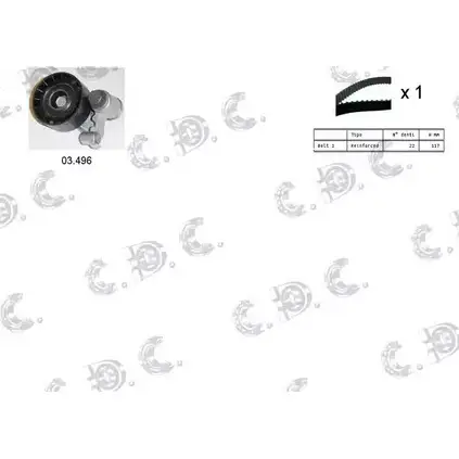 Комплект ремня ГРМ AUTOKIT ASTK 0838 04.5027 RKTK0838 3751178