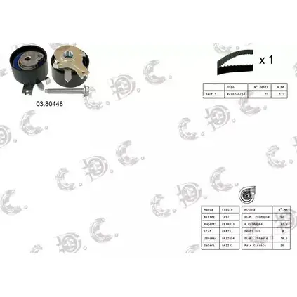 Комплект ремня ГРМ AUTOKIT A STK0863PA 04.5052PA RKTK0863PA 3751215 изображение 0