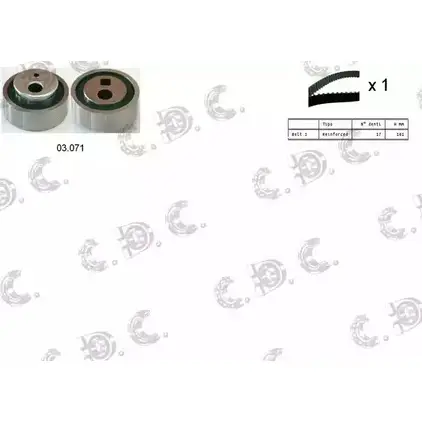 Комплект ремня ГРМ AUTOKIT 04.5055 ASTK086 6 3751221 RKTK0866