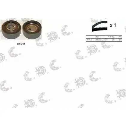 Комплект ремня ГРМ AUTOKIT RKTK0874 A STK0874 3751234 04.5063