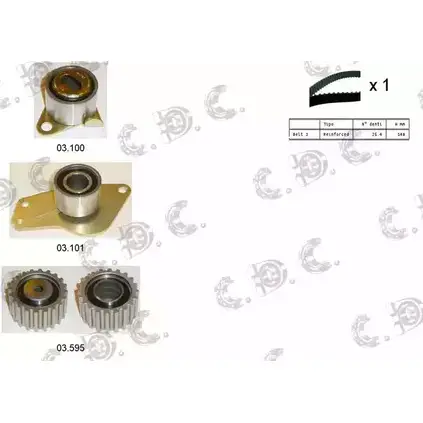 Комплект ремня ГРМ AUTOKIT A STK0885 04.5074 RKTK0885 3751245