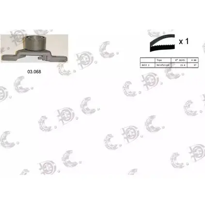 Комплект ремня ГРМ AUTOKIT 3751251 A STK0891 04.5080 RKTK0891