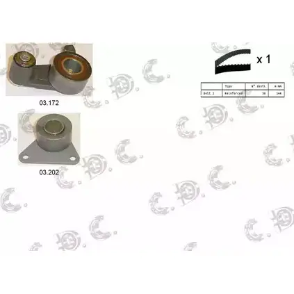 Комплект ремня ГРМ AUTOKIT 04.5085 RKTK0896 ASTK089 6 3751256
