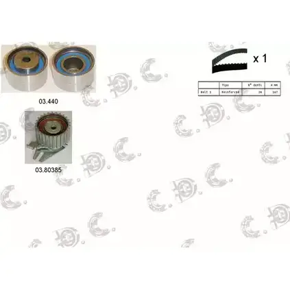 Комплект ремня ГРМ AUTOKIT ASTK08 99 RKTK0899 04.5088 3751260