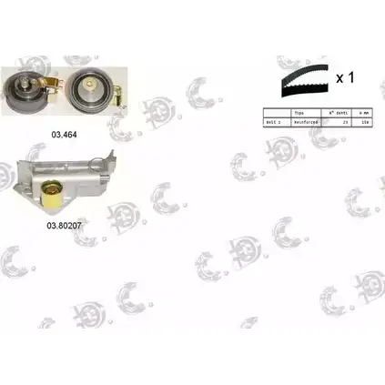 Комплект ремня ГРМ AUTOKIT RKTK0909 AS TK0909 04.5098 3751272