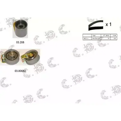 Комплект ремня ГРМ AUTOKIT ASTK091 1 RKTK0911 3751275 04.5100