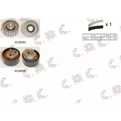 Комплект ремня ГРМ AUTOKIT 04.5114 AST K0925 3751296 RKTK0925