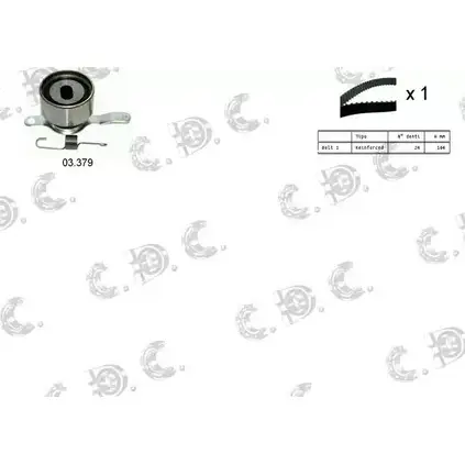 Комплект ремня ГРМ AUTOKIT 3751401 04.5204 RKTK1015 A STK1015