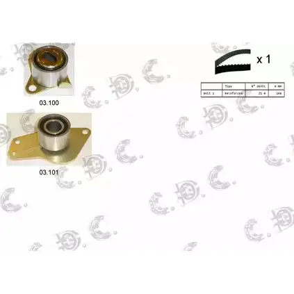 Комплект ремня ГРМ AUTOKIT RKTK1045 04.5234 3751433 ASTK10 45