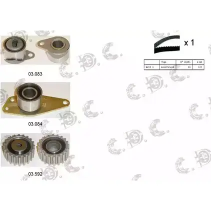 Комплект ремня ГРМ AUTOKIT 04.5236 ASTK 1047 3751435 RKTK1047 изображение 0