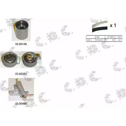 Комплект ремня ГРМ AUTOKIT RKTK1053 04.5242 ASTK1 053 3751441 изображение 0