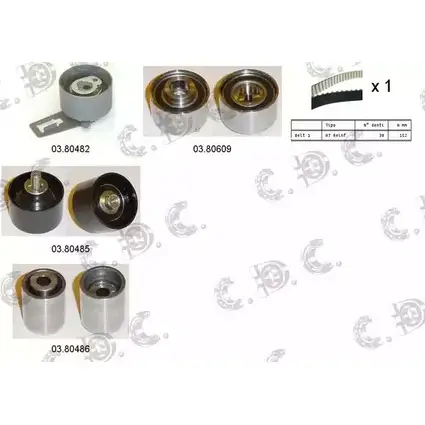 Комплект ремня ГРМ AUTOKIT RKTK1068 3751462 ASTK10 68 04.5257