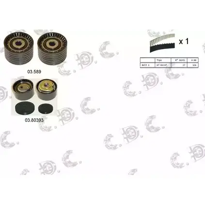 Комплект ремня ГРМ AUTOKIT RKTK1072 AS TK1072 3751466 04.5261 изображение 0