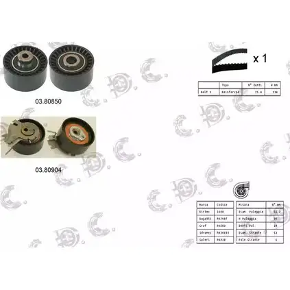 Комплект ремня ГРМ AUTOKIT AST K1079PA RKTK1079PA 04.5268PA 3751476 изображение 0