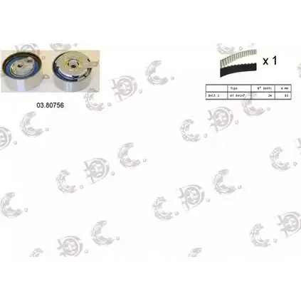 Комплект ремня ГРМ AUTOKIT RKTK1114 3751519 04.5303 AS TK1114