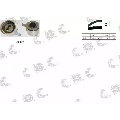 Комплект ремня ГРМ AUTOKIT 04.5310 RKTK1121 AS TK1121 3751529 изображение 0