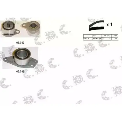 Комплект ремня ГРМ AUTOKIT AS TK1134 RKTK1134 04.5323 3751542