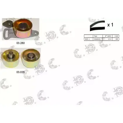 Комплект ремня ГРМ AUTOKIT RKTK1135 AST K1136 3751544 04.5325