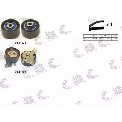 Комплект ремня ГРМ AUTOKIT RKTK1156 AST K1156 04.5345 3751567