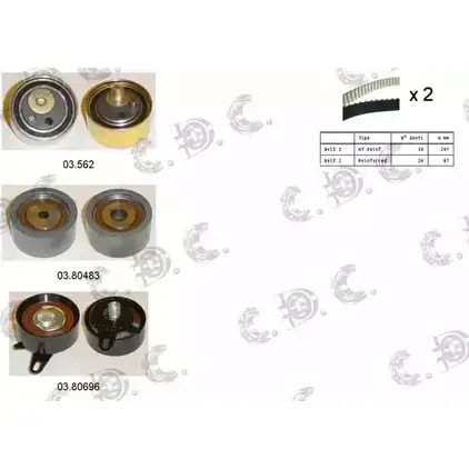 Комплект ремня ГРМ AUTOKIT 3751584 04.5362 RKTK1173 AST K1173
