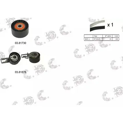 Комплект ремня ГРМ AUTOKIT AS TK1176 RKTK1176 04.5365 3751587 изображение 0