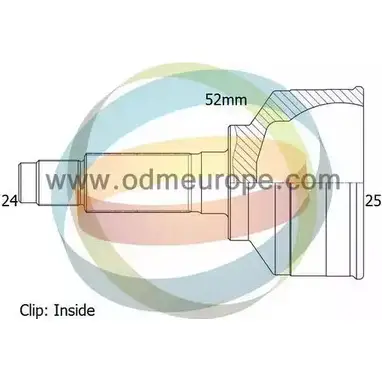 Шрус граната ODM-MULTIPARTS NBI XAS7 8LR08WS 3752159 12-060155