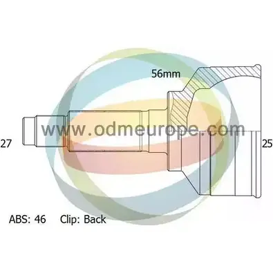 Шрус граната ODM-MULTIPARTS X 0KC5 QP9YOZA 3752170 12-060167 изображение 0