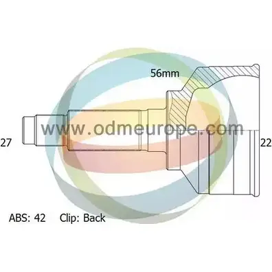 Шрус граната ODM-MULTIPARTS F EYC7 WWTBC 12-060176 3752178 изображение 0