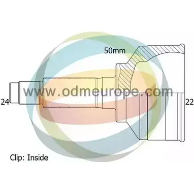Шрус граната ODM-MULTIPARTS 3752209 YK4I 3S AO5M9F7 12-070962