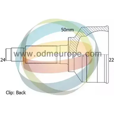 Шрус граната ODM-MULTIPARTS KLLWABL 1F9 7L 3752222 12-070976 изображение 0