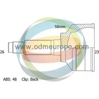 Шрус граната ODM-MULTIPARTS 12-090283 HGP8 GZE AK7UX 3752385 изображение 0