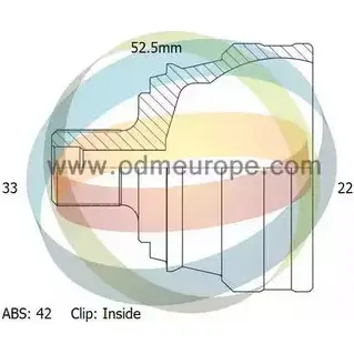 Шрус граната ODM-MULTIPARTS 3752424 12-141461 ZQH6EG D N3DUY