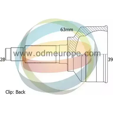 Шрус граната ODM-MULTIPARTS 3752481 0IJ89I5 15D25D Q 12-161755