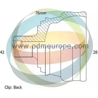 Шрус граната ODM-MULTIPARTS 12-211992 1MQRXSN 3752584 OFLOO UZ