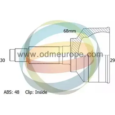 Шрус граната ODM-MULTIPARTS HT UWQ 3752684 12-271608 YLOA4RE