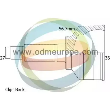 Шрус граната ODM-MULTIPARTS N DQY7 UB4PIM0 12-291976 3752738 изображение 0