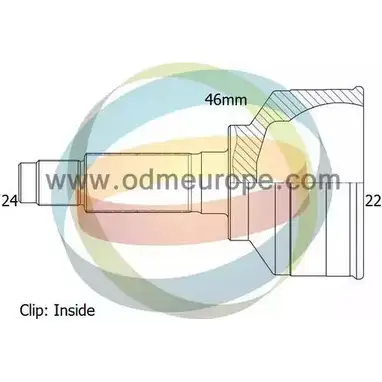 Шрус граната ODM-MULTIPARTS 12-310587 KIP97Z 9 3752804 LIWOXAS изображение 0