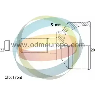 Шрус граната ODM-MULTIPARTS 12-351434 LUDCQG 3752837 3 T05G