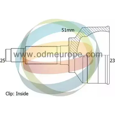 Шрус граната ODM-MULTIPARTS 12-351907 AY1U0 3752870 MA0 OG