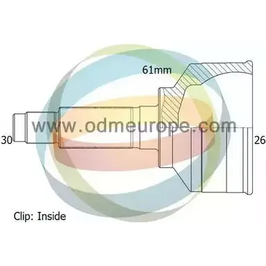 Шрус граната ODM-MULTIPARTS 12-351994 3752893 CQ6HQ IAZ3Q C изображение 0