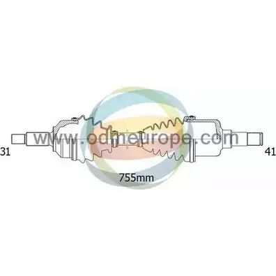 Приводной вал ODM-MULTIPARTS 18-011760 1SIO4F 3753152 1 FVCRQ0